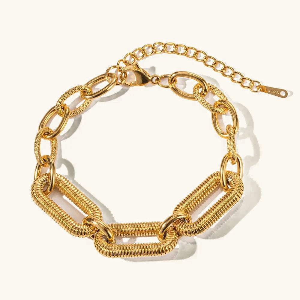 Vonnie - Pulsera de oro con cadena grande