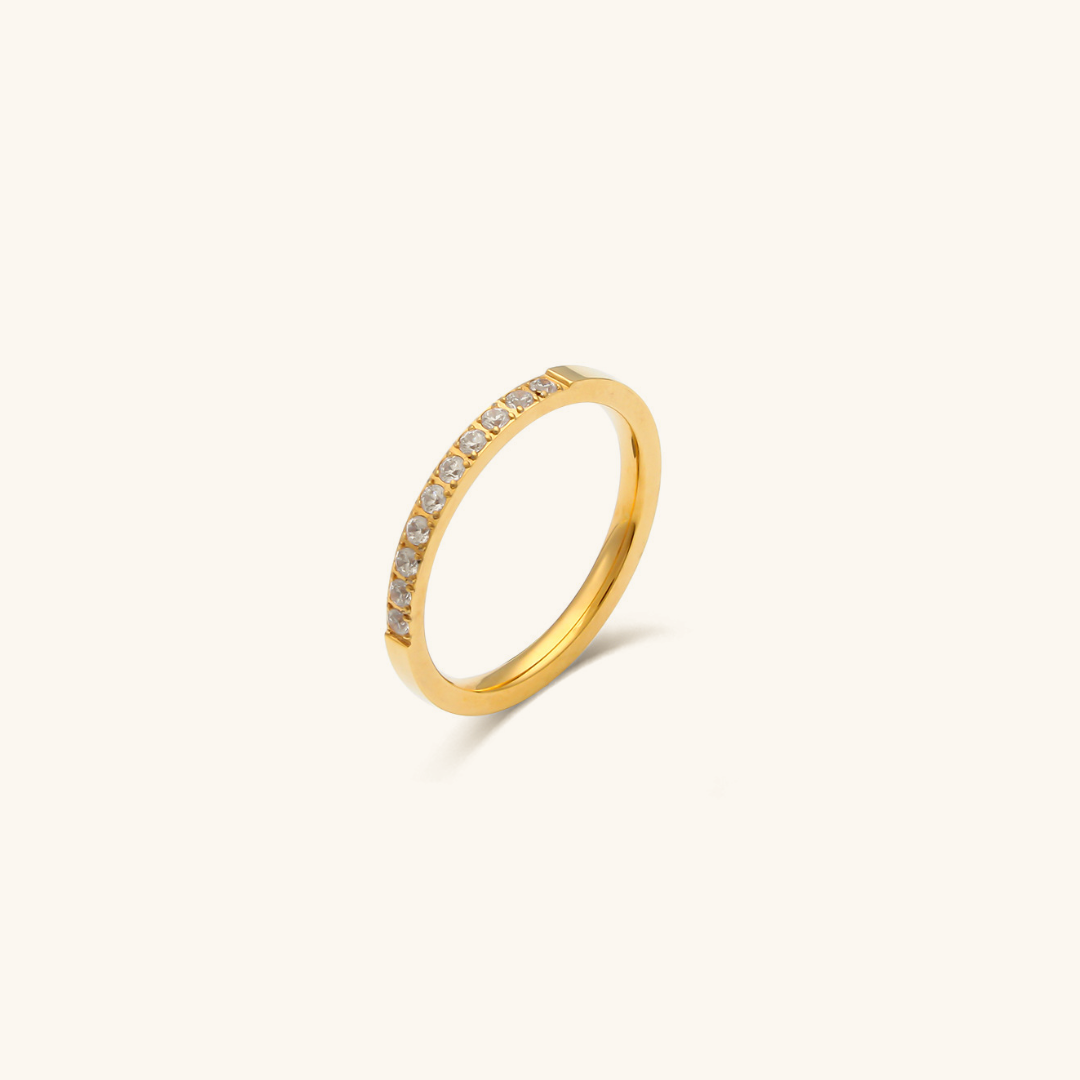 Salvia - Anillo de oro minimalista