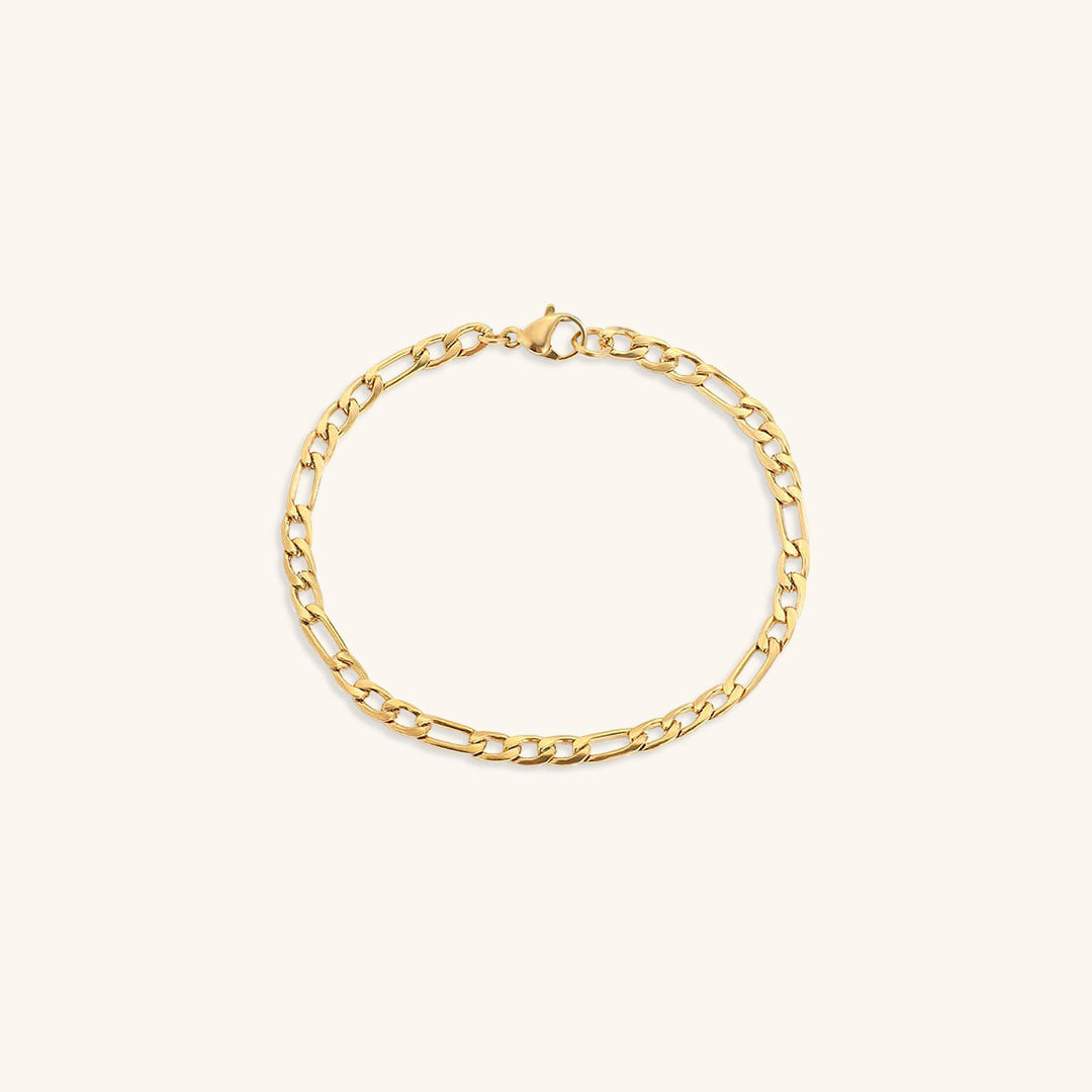 Saturno - Pulsera de cadena en tono dorado