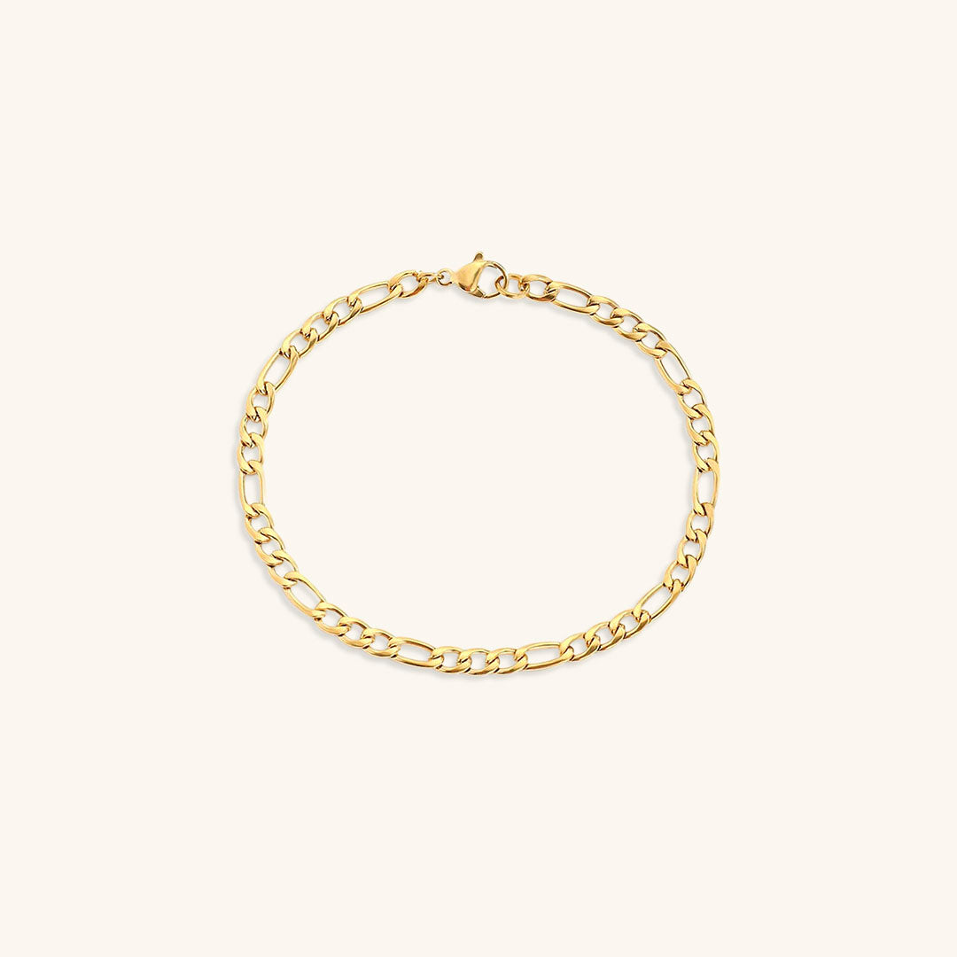 Saturno - Pulsera de cadena en tono dorado