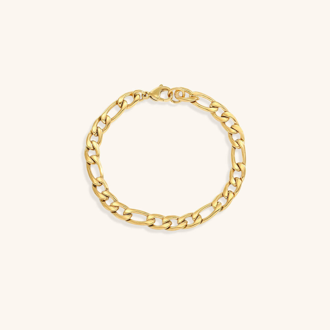 Saturno - Pulsera de cadena en tono dorado