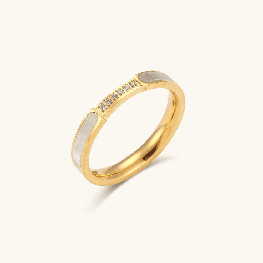 Gabrielle - Mini-Diamanten in Weißgold Ring