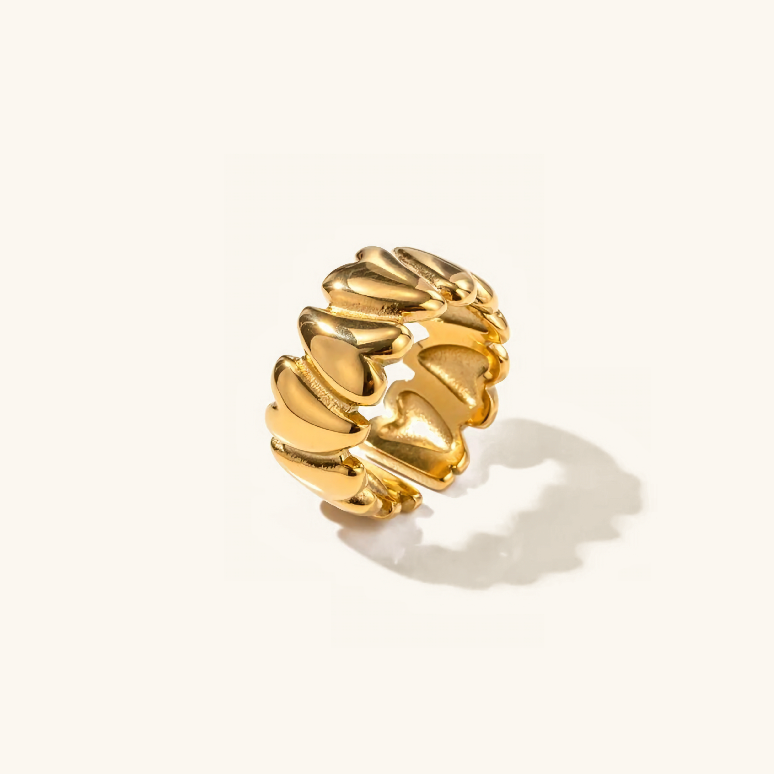 Elena - Anillo de Oro Corazón Tembloroso