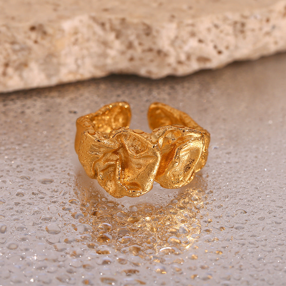 Paloma - Anillo irregular de oro