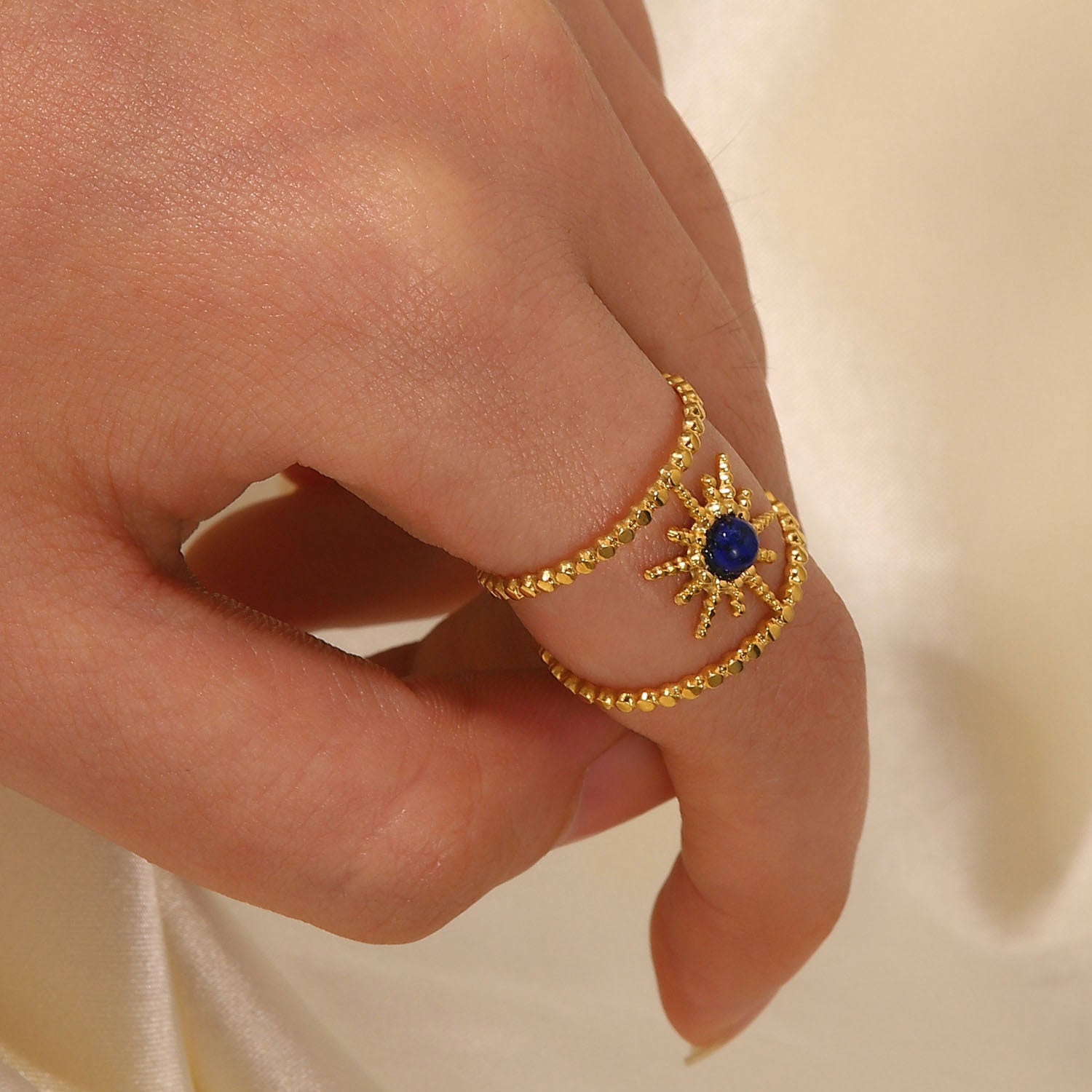 Kria - Gold Sonnenschliff Ring