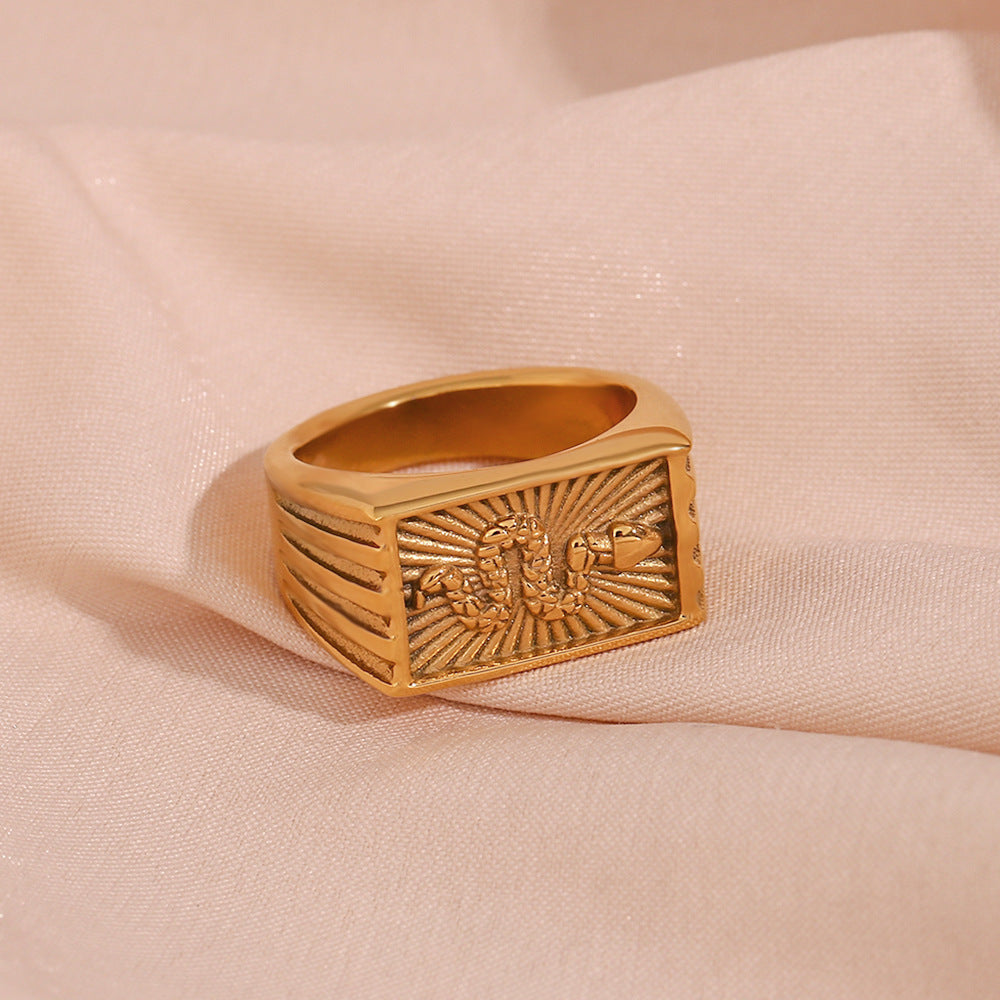 Miles - Anillo con barra de serpiente en oro