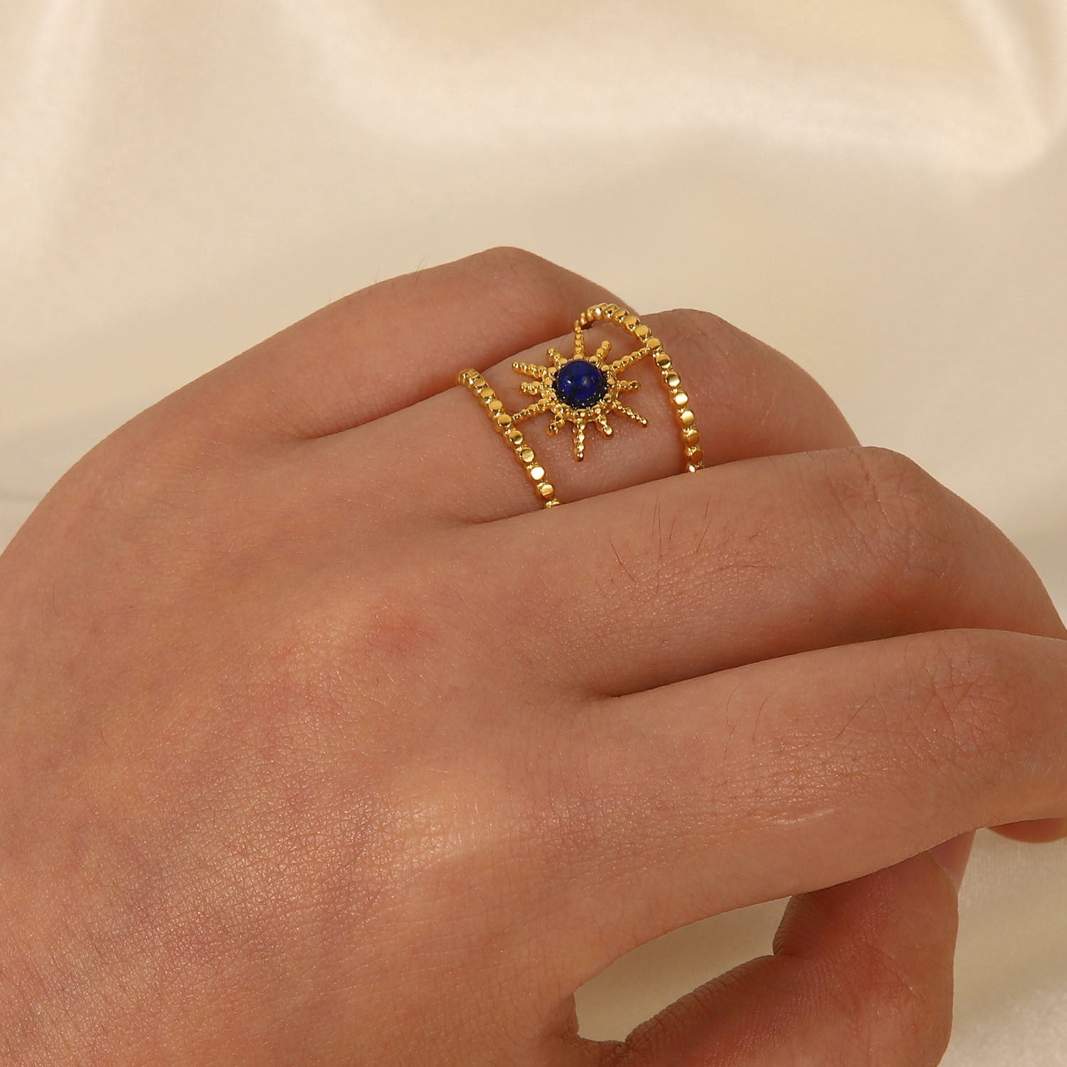 Kria - Gold Sonnenschliff Ring