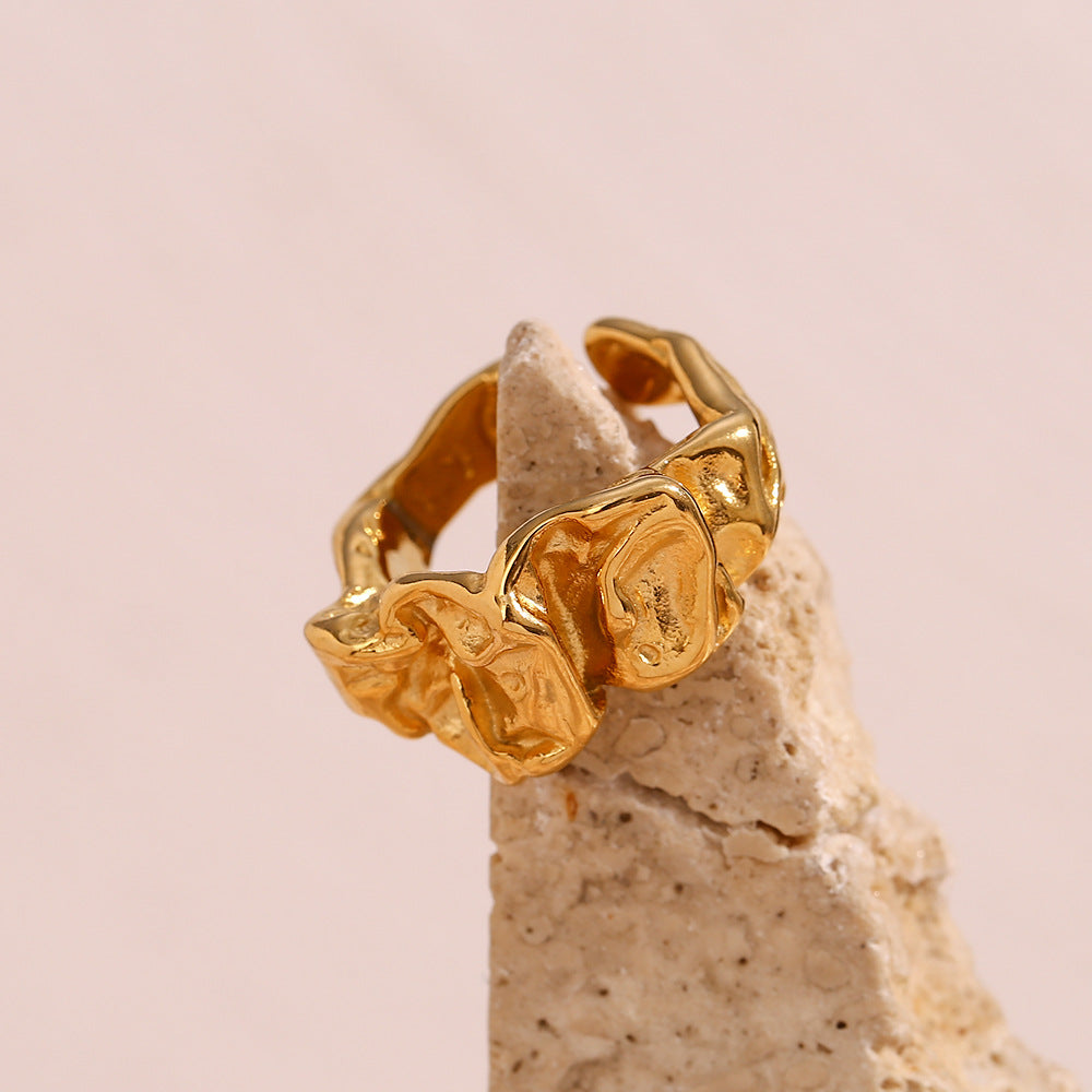 Paloma - Anillo irregular de oro