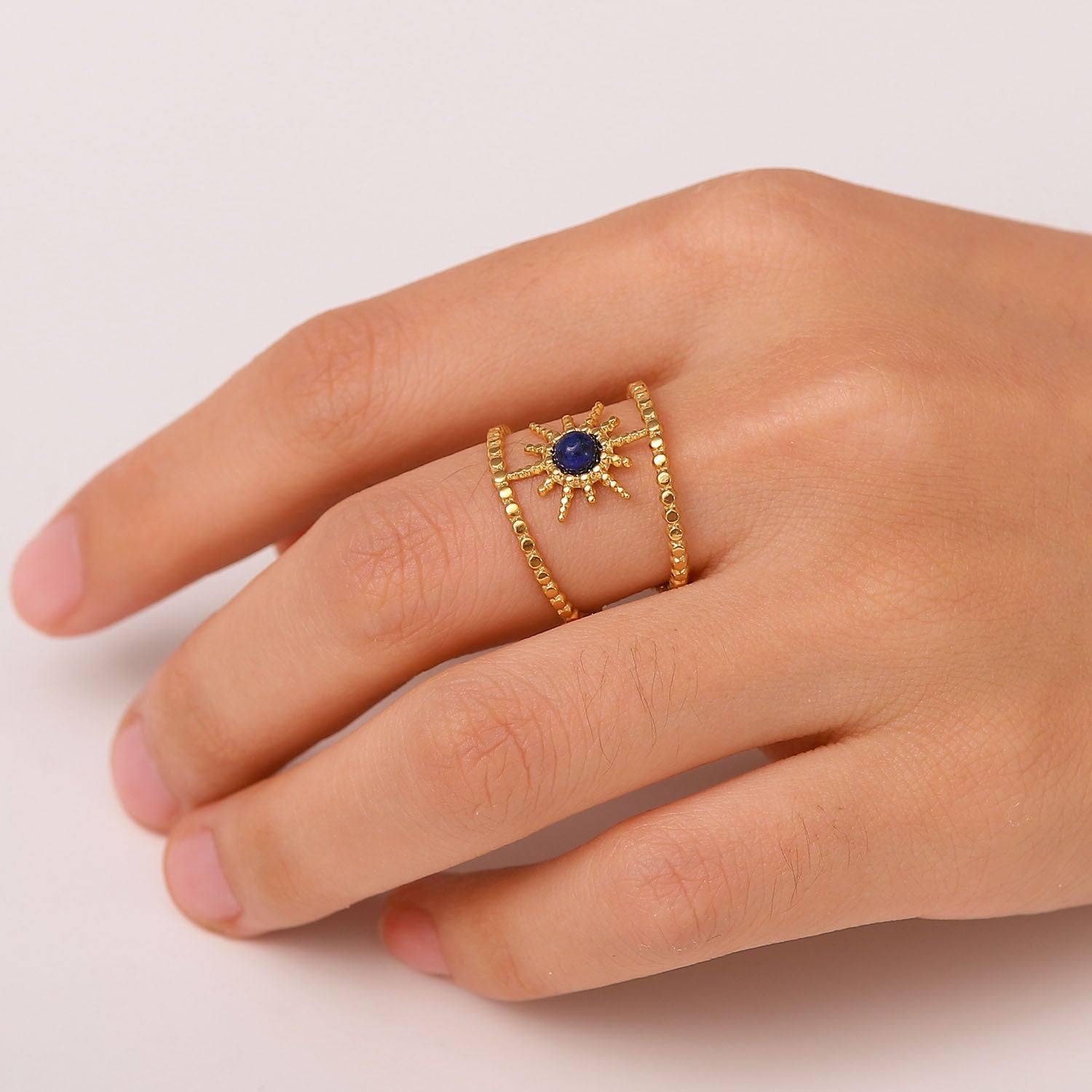 Kria - Gold Sonnenschliff Ring