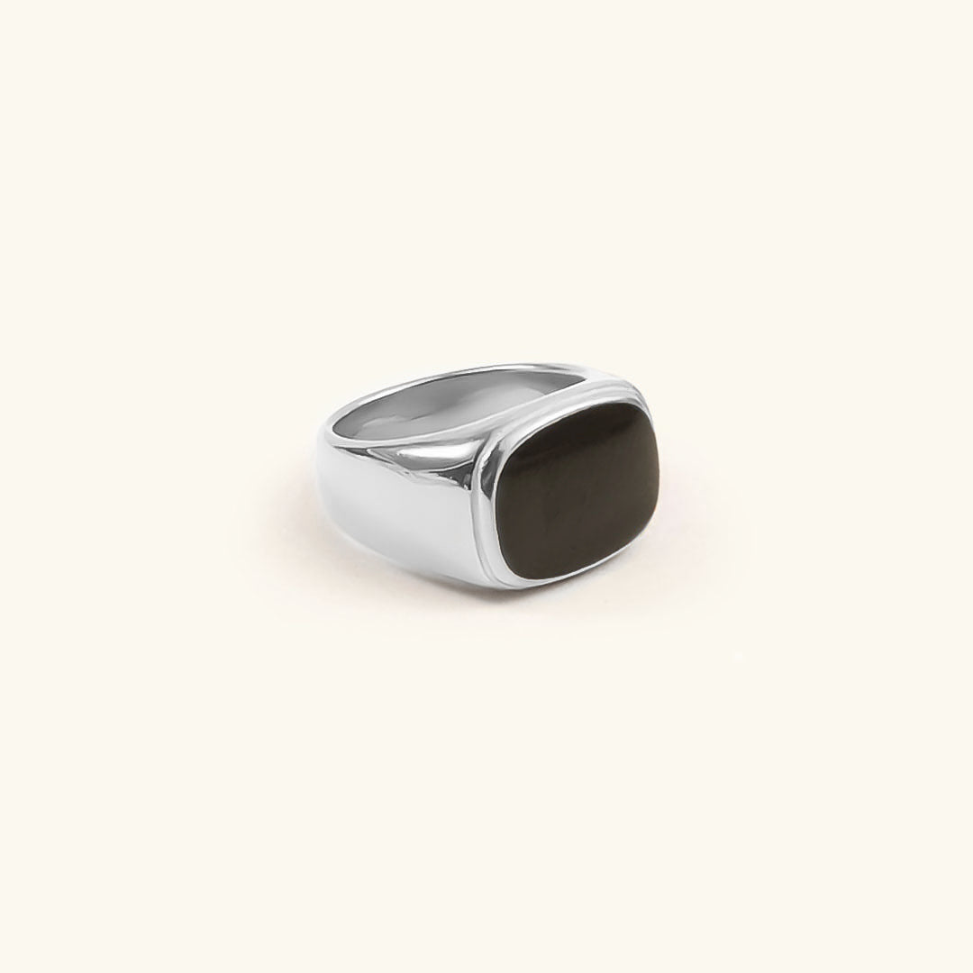 Osmo - Schwarzer Stein Gold Ring