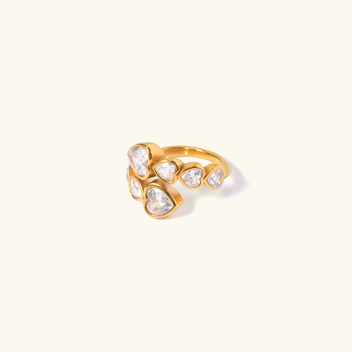 Romy - Gold und Herz Diamanten Ring